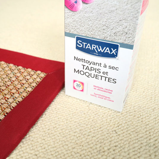 Nettoyez et ravivez les couleurs de vos tapis, moquettes avec Starwax