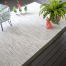 Tapis indoor outdoor tissé plat Designer black and white - Ganse expression gris organic