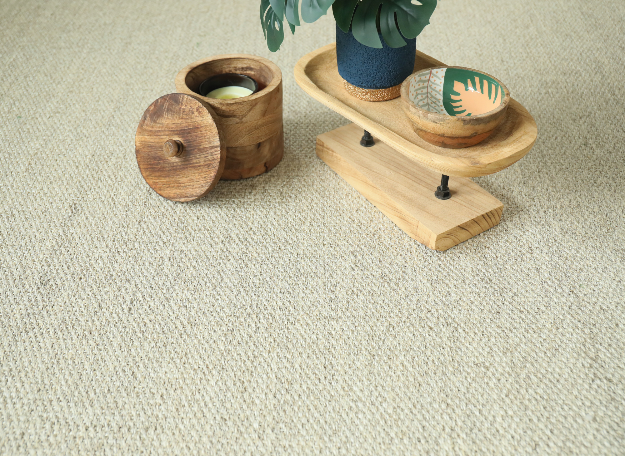 Sol Sisal Crafted Flocon d'avoine, revêtement en sisal naturel aux nuances claires et lumineuses