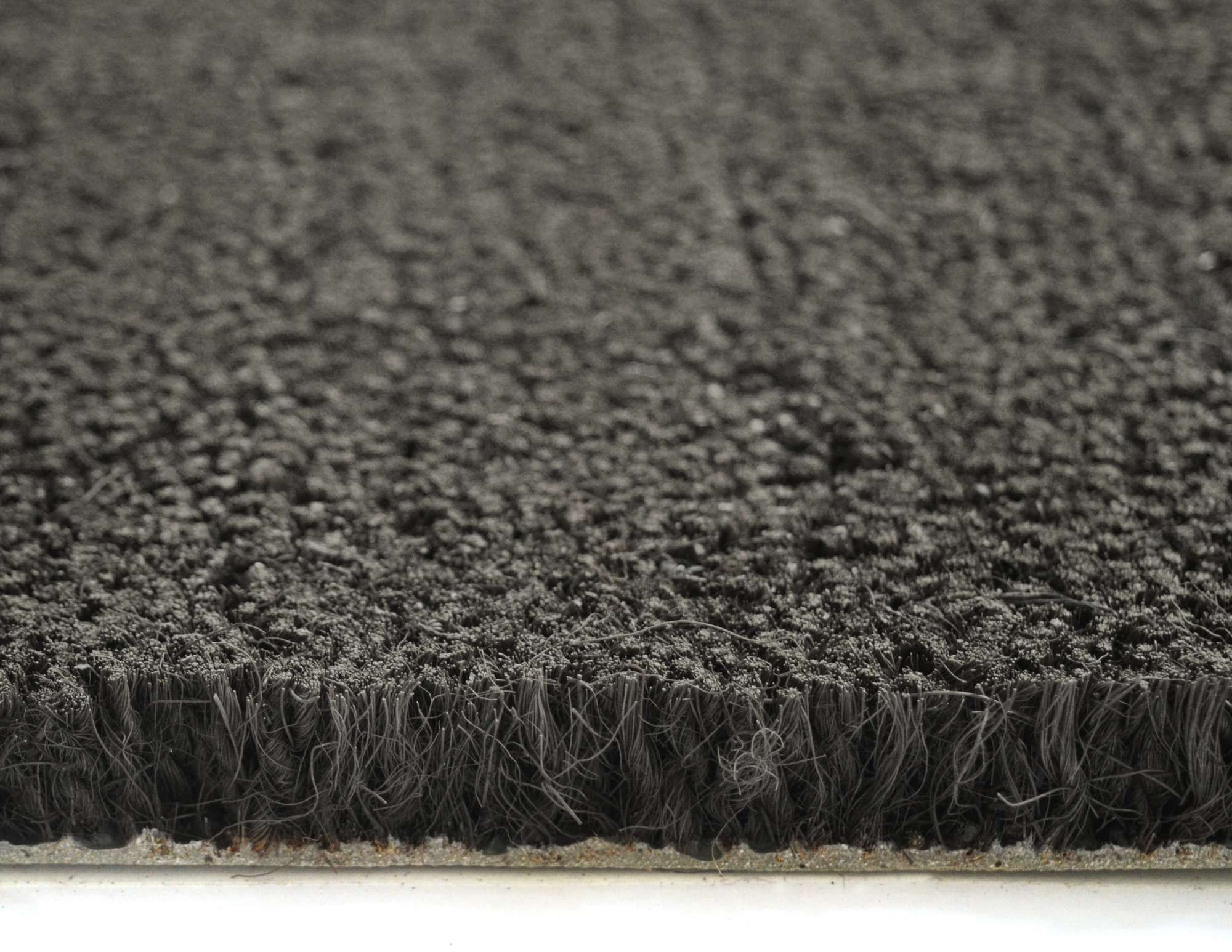 Paillasson brosse Spécial PMR-ERP Fibre de Coco 23 mm Anthracite, tapis coco épais adapté aux zones de passage intensif