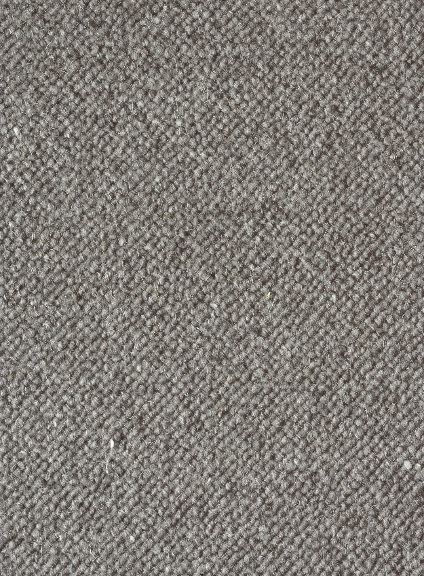 Détail du tissage bouclé de la moquette naturelle en laine Wooly - Gris feutré en pure laine vierge