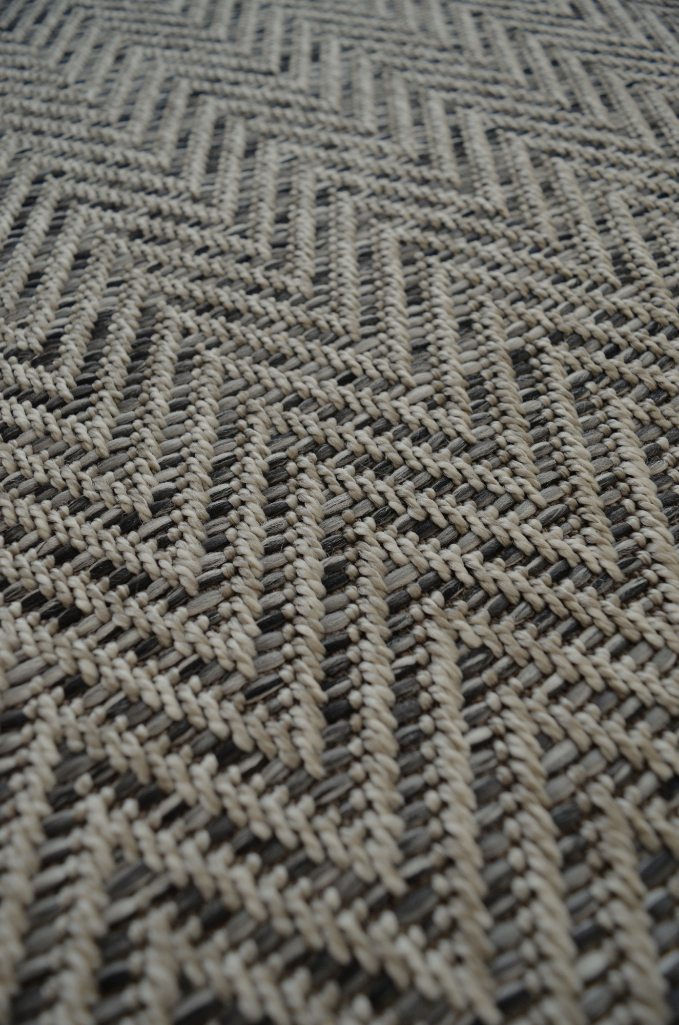 Moquette Tissé plat Swing - Black and Grey - gros plan