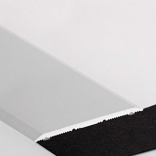 Schéma technique de la barre de seuil de porte Romus adhésif 100 cm Alu incolore Extra plat