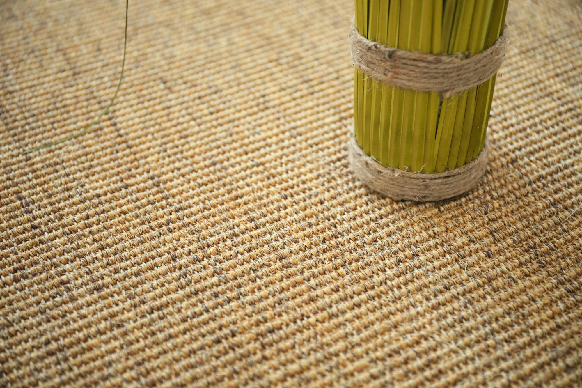 Sol Sisal Minimal Malt, détail du revêtement végétal en petites boucles régulières