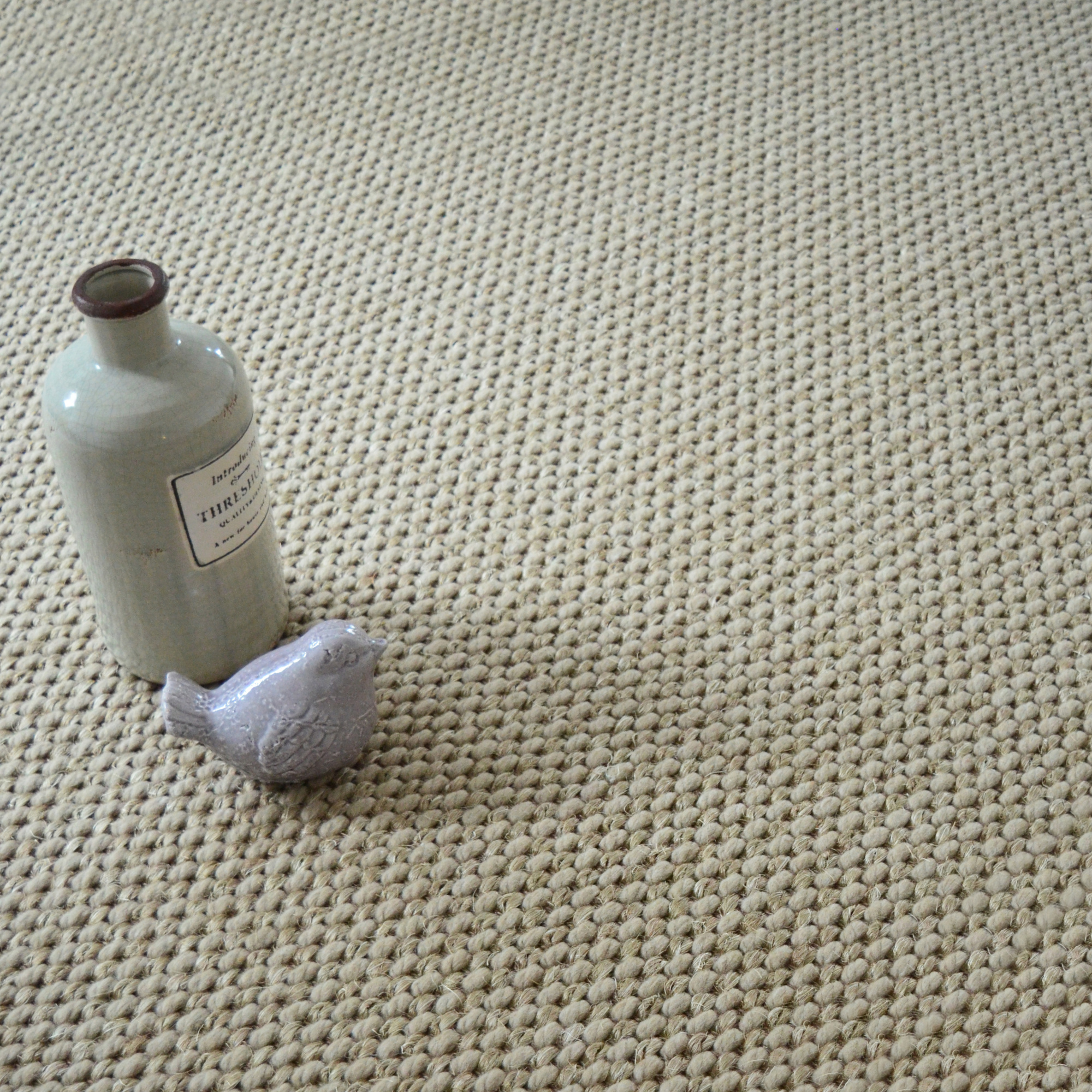 Moquette naturelle en laine et sisal - Organic - Café au lait dans une ambiance déco aux tons naturels