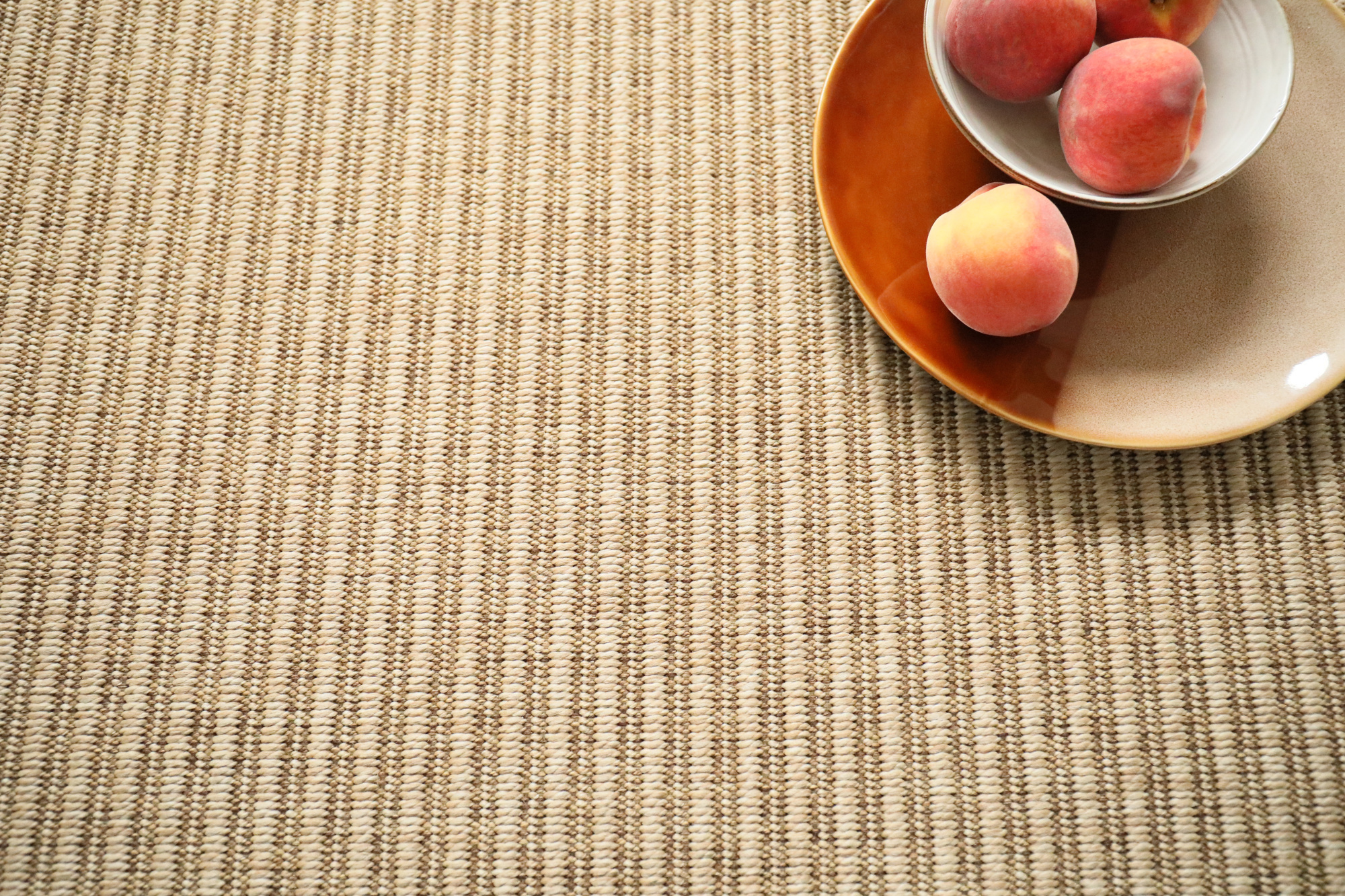 Tissé plat aspect naturel - Terra - Biscuit - gros plan