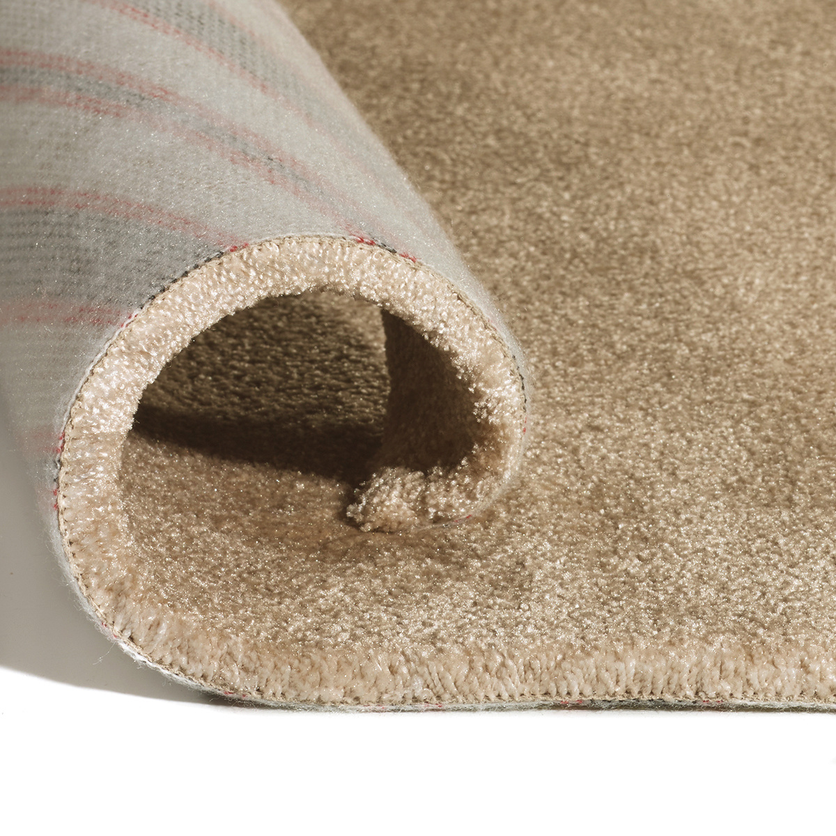 Moquette soyeuse Volupté camel - envers