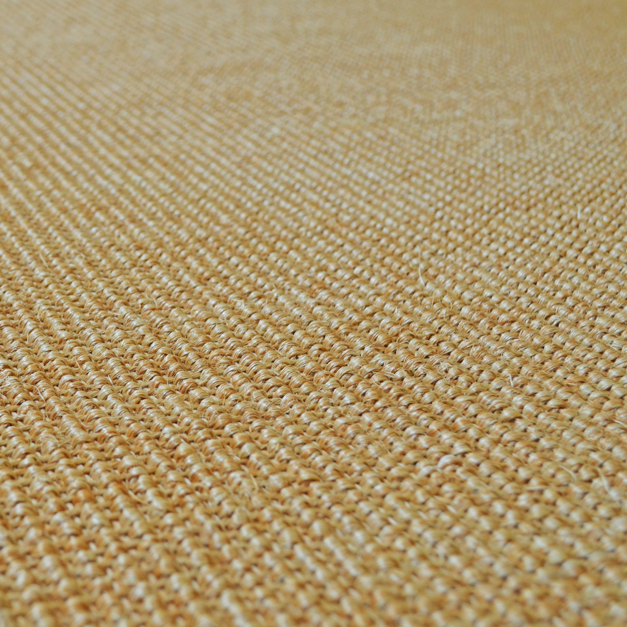Sol Sisal - Minimal - Camel doré avec détail du tissage en petites boucles beige et doré