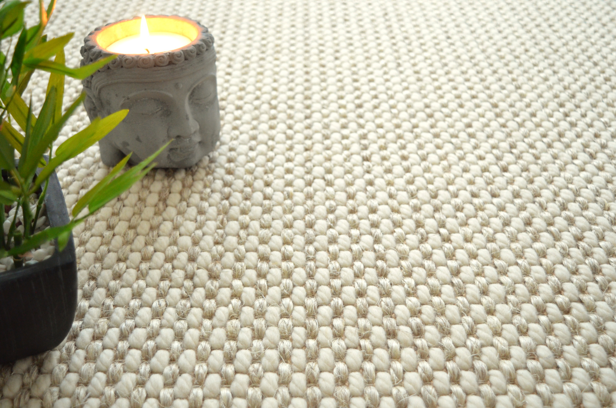 Moquette laine et sisal Organic - Milkshake vanille - Zoom