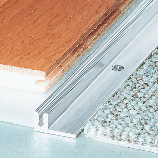 Barre de seuil Romus à visser 90 cm - Alu incolore - Rattrapage de niveau entre parquet et moquette