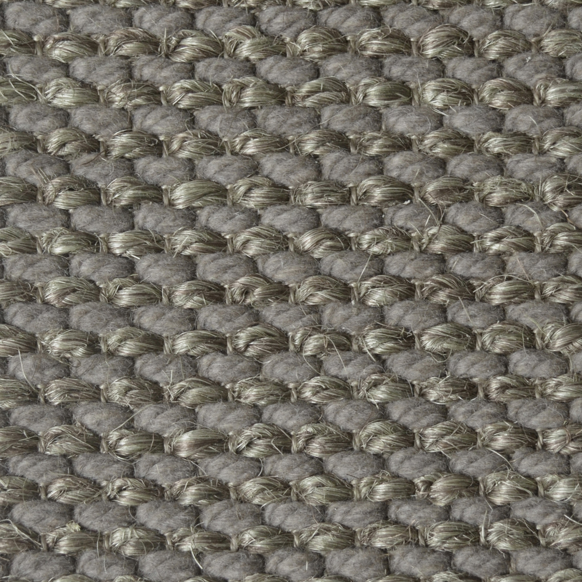 Moquette naturelle en laine et sisal Organic Taupe, gros plan sur le tissage volumineux en fibres naturelles