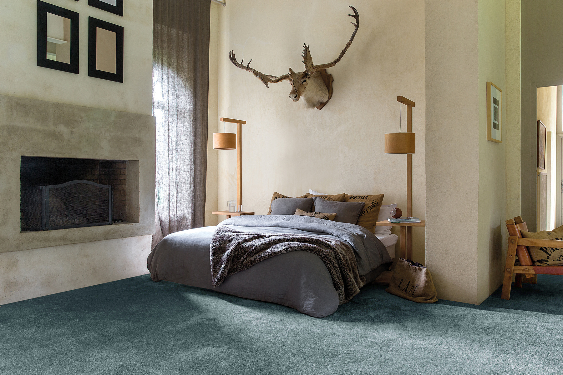 Moquette - Lovely - Bleu orage - chambre