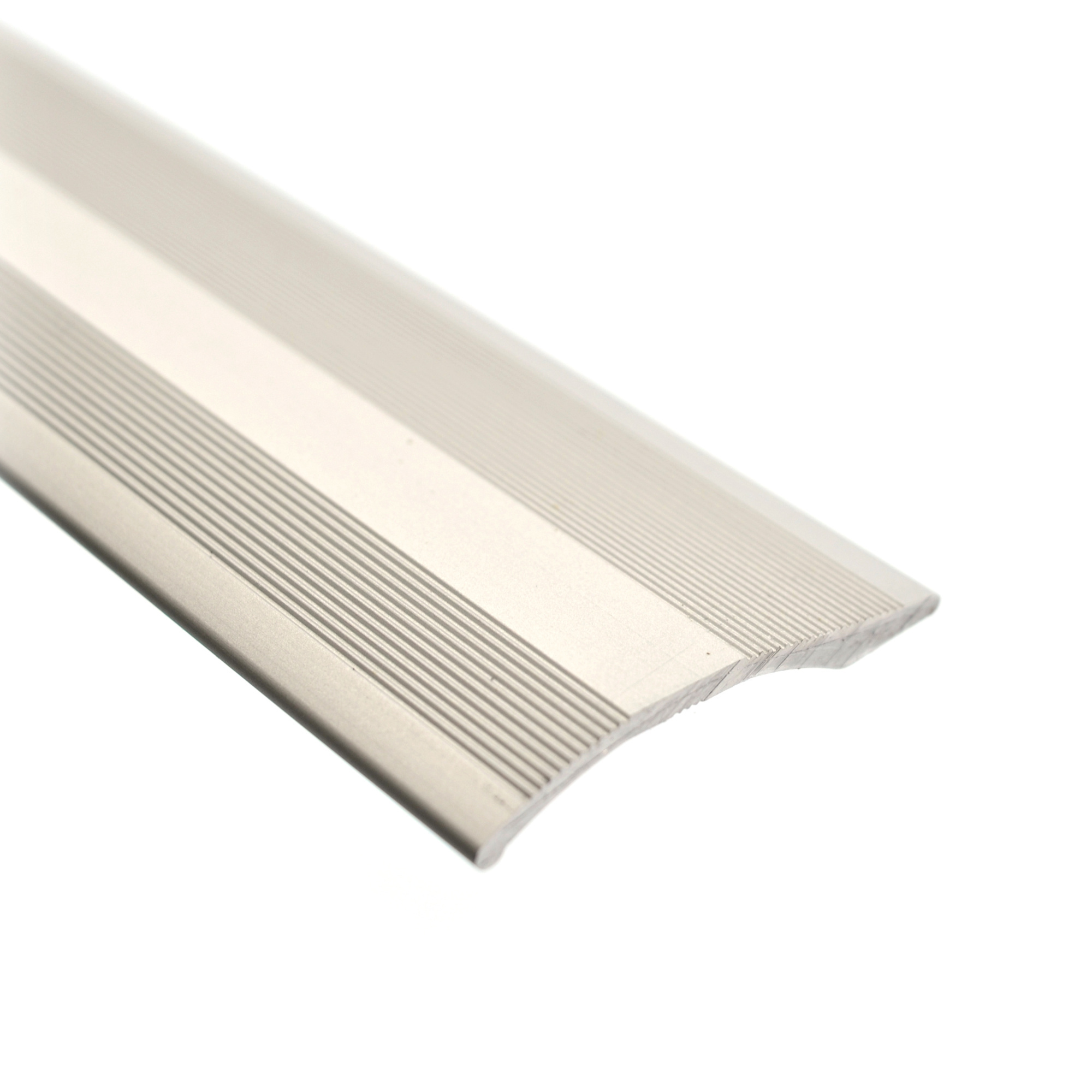 Barre de Seuil de porte Romus 100 cm couvre joint alu incolore avec chevilles et vis pour différence de niveau