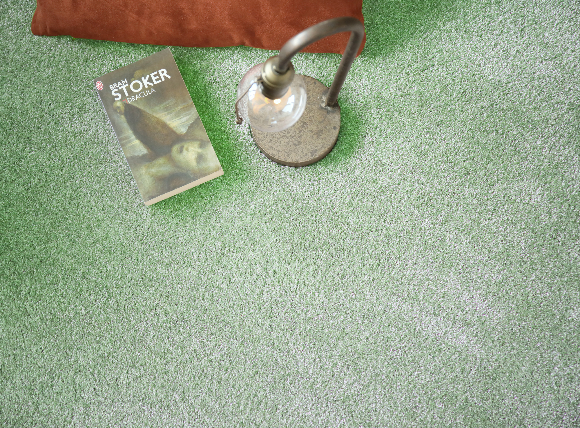 Moquette moelleuse - Émotion - Vert Céladon - vue du dessus