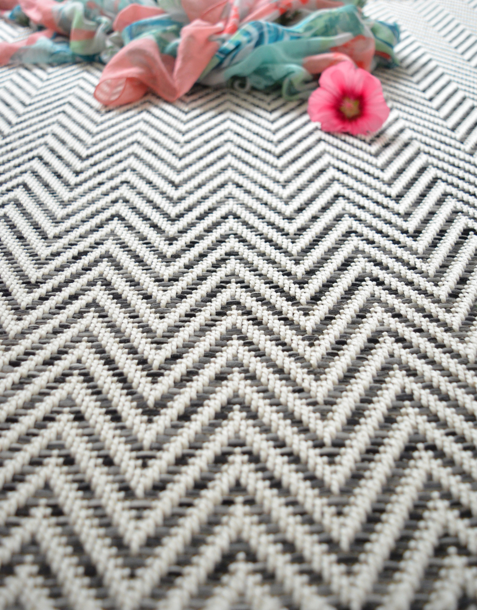 Moquette Tissé plat Swing - Black and White