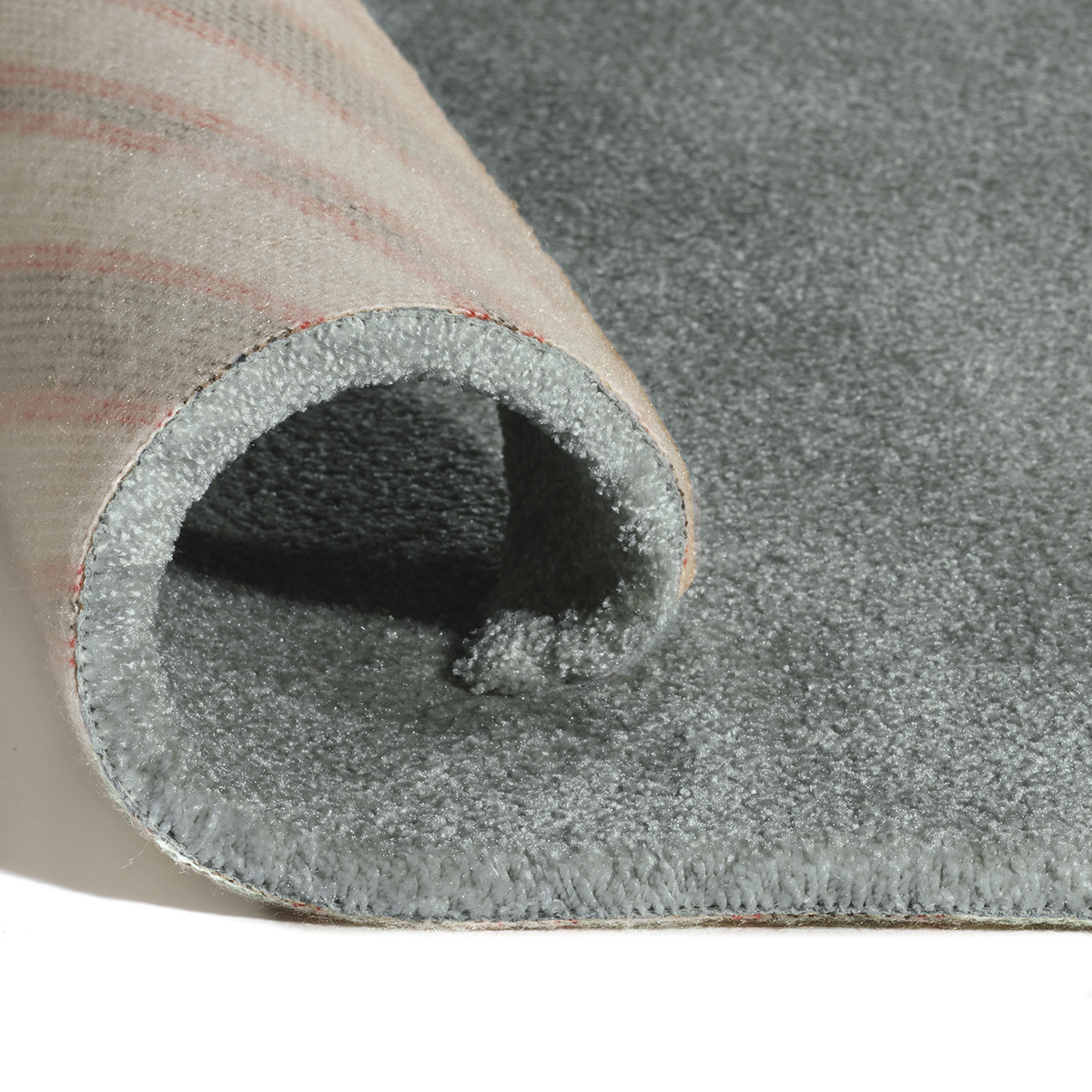 Moquette soyeuse Volupté gris industriel - envers