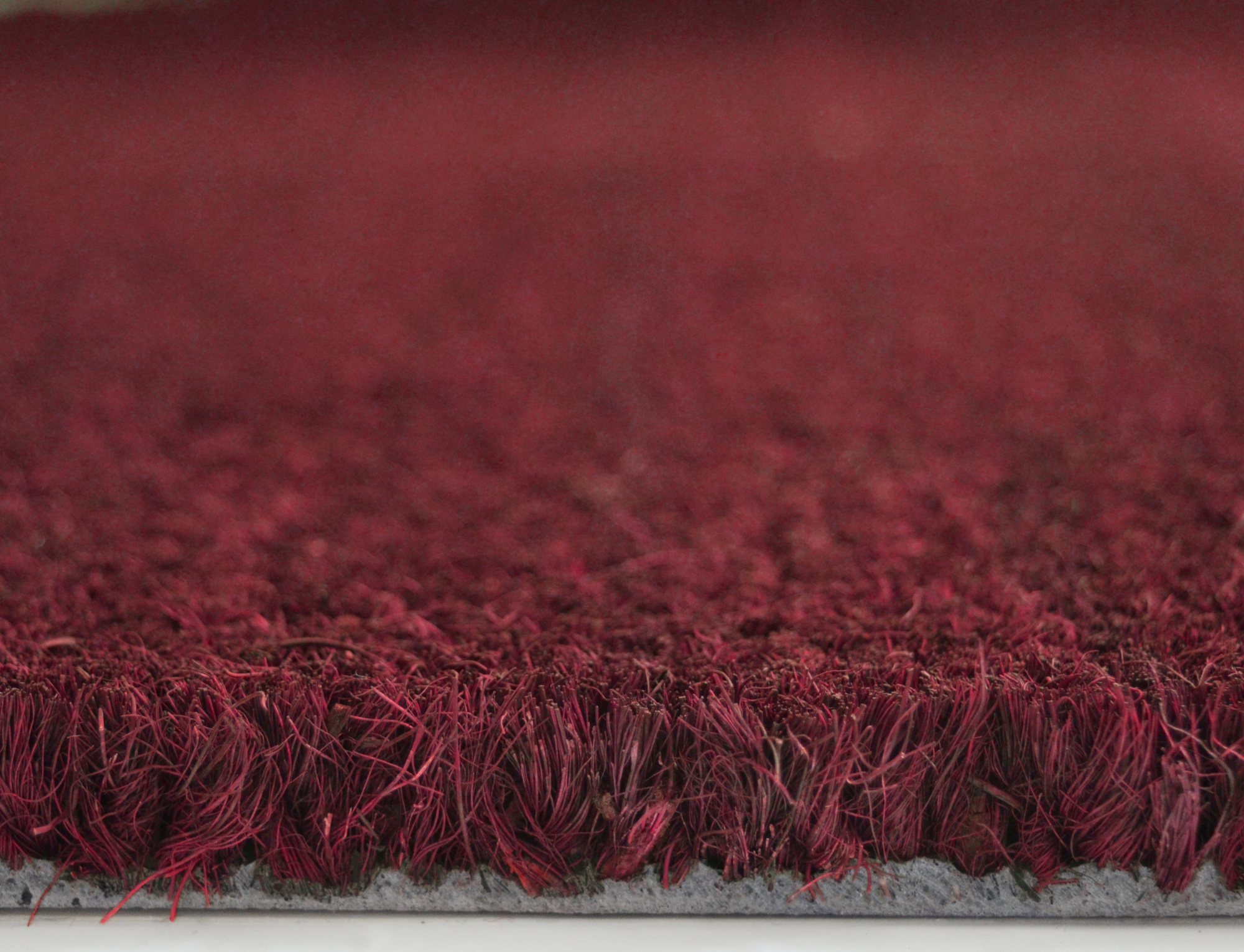 Paillasson brosse Spécial PMR-ERP Fibre de Coco 17 mm Rouge, finition robuste pour zones de passage intensif