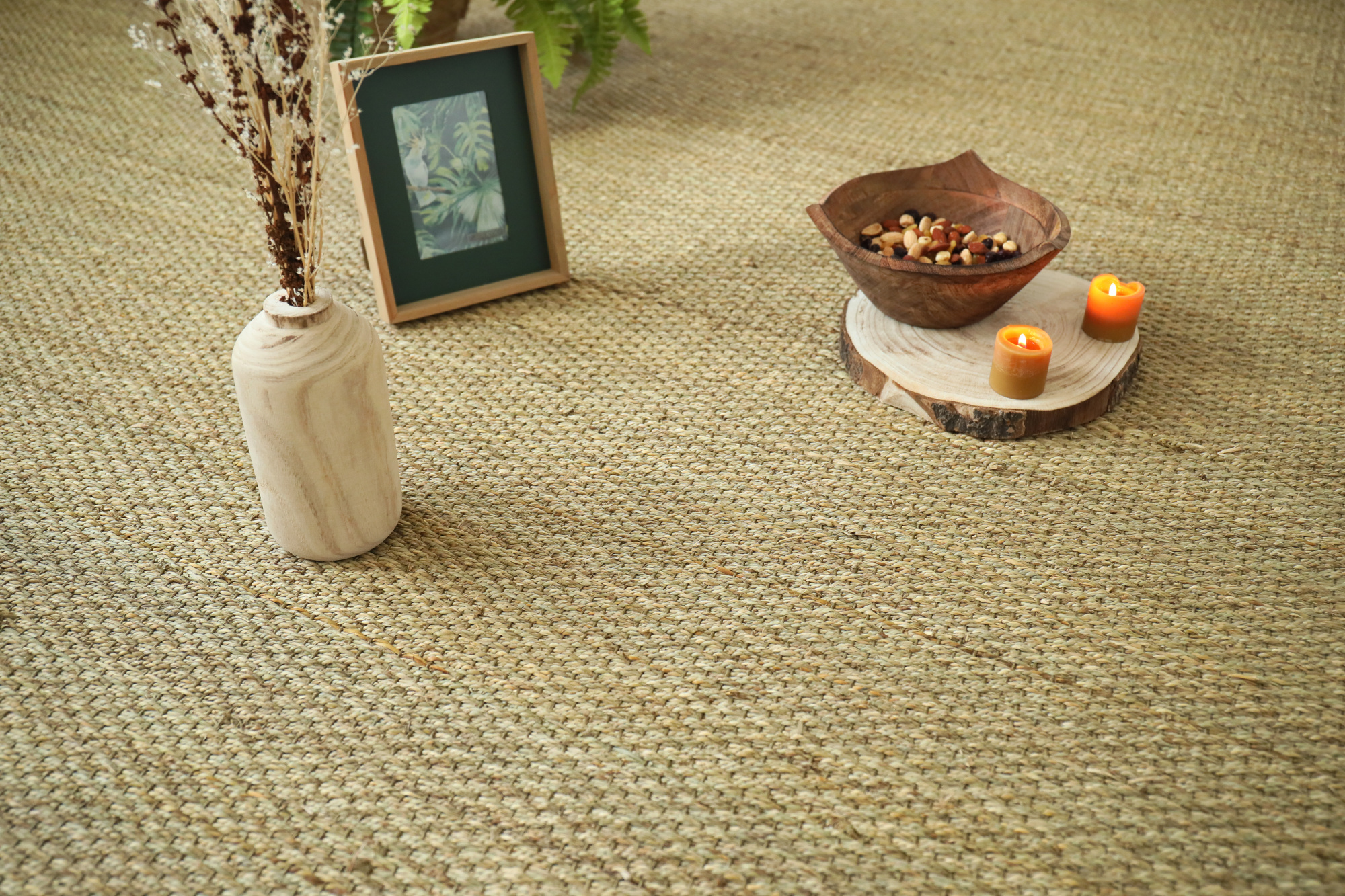 Jonc de mer Fin Panama - Naturel brut dans une ambiance authentique avec accessoires déco en fibres naturelles