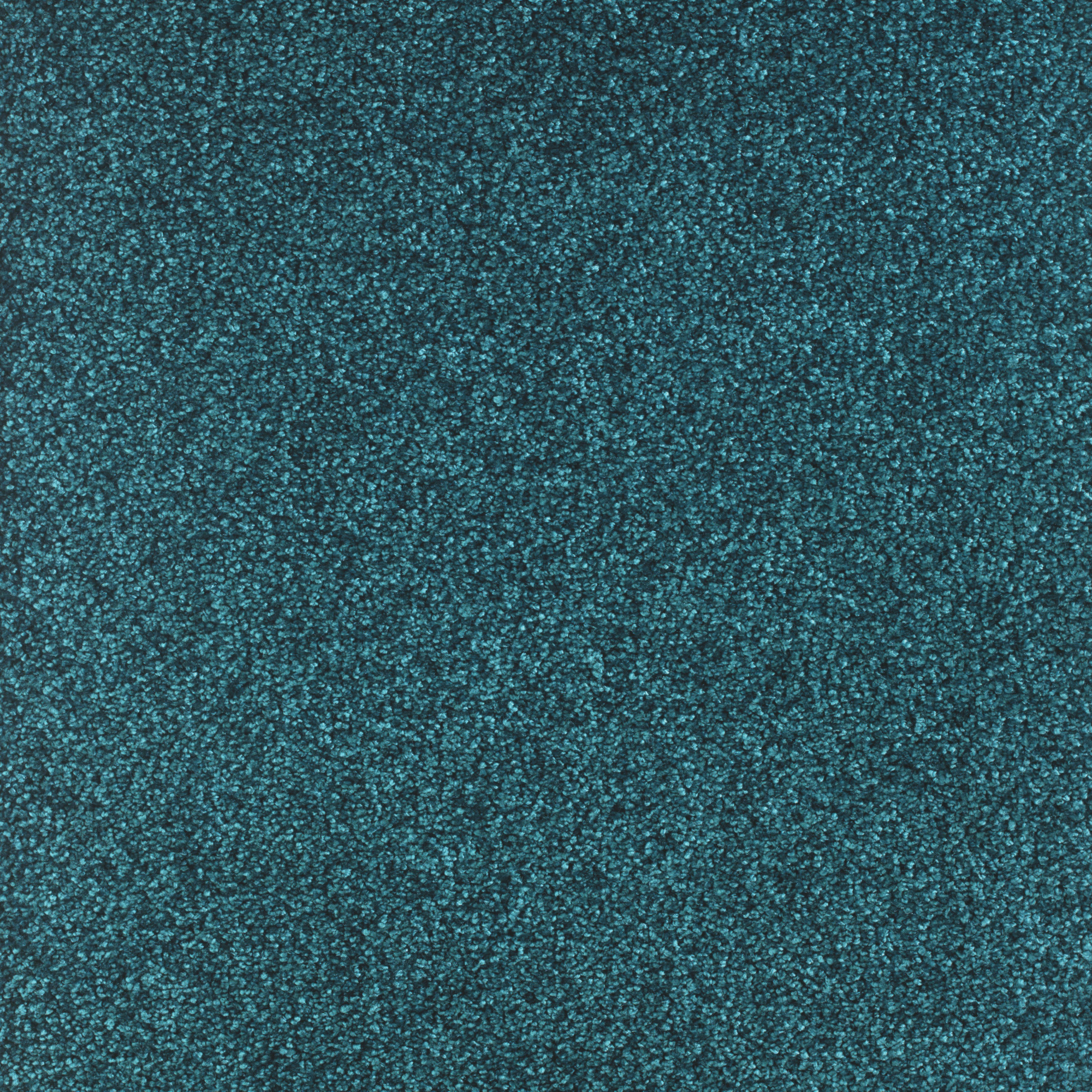 Détail des fibres de la moquette douce Délicatesse - Bleu lagon à l'aspect satiné et soyeux