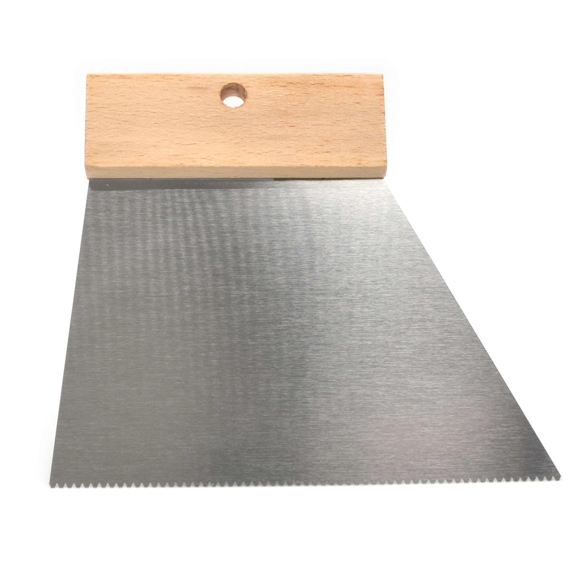 Spatule dentée B1 Romus avec poignée bois pour encollage des revêtements textiles