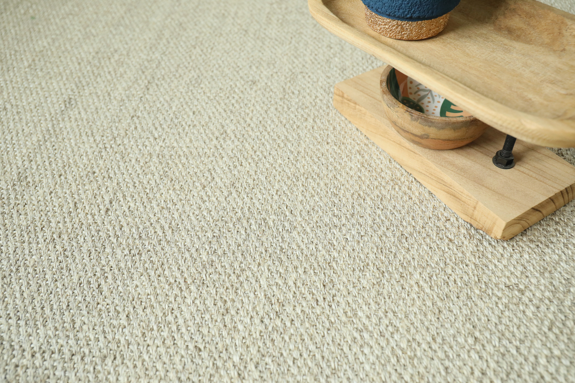 Sol Sisal Crafted Flocon d'avoine, détail du tissage végétal dense et harmonieux