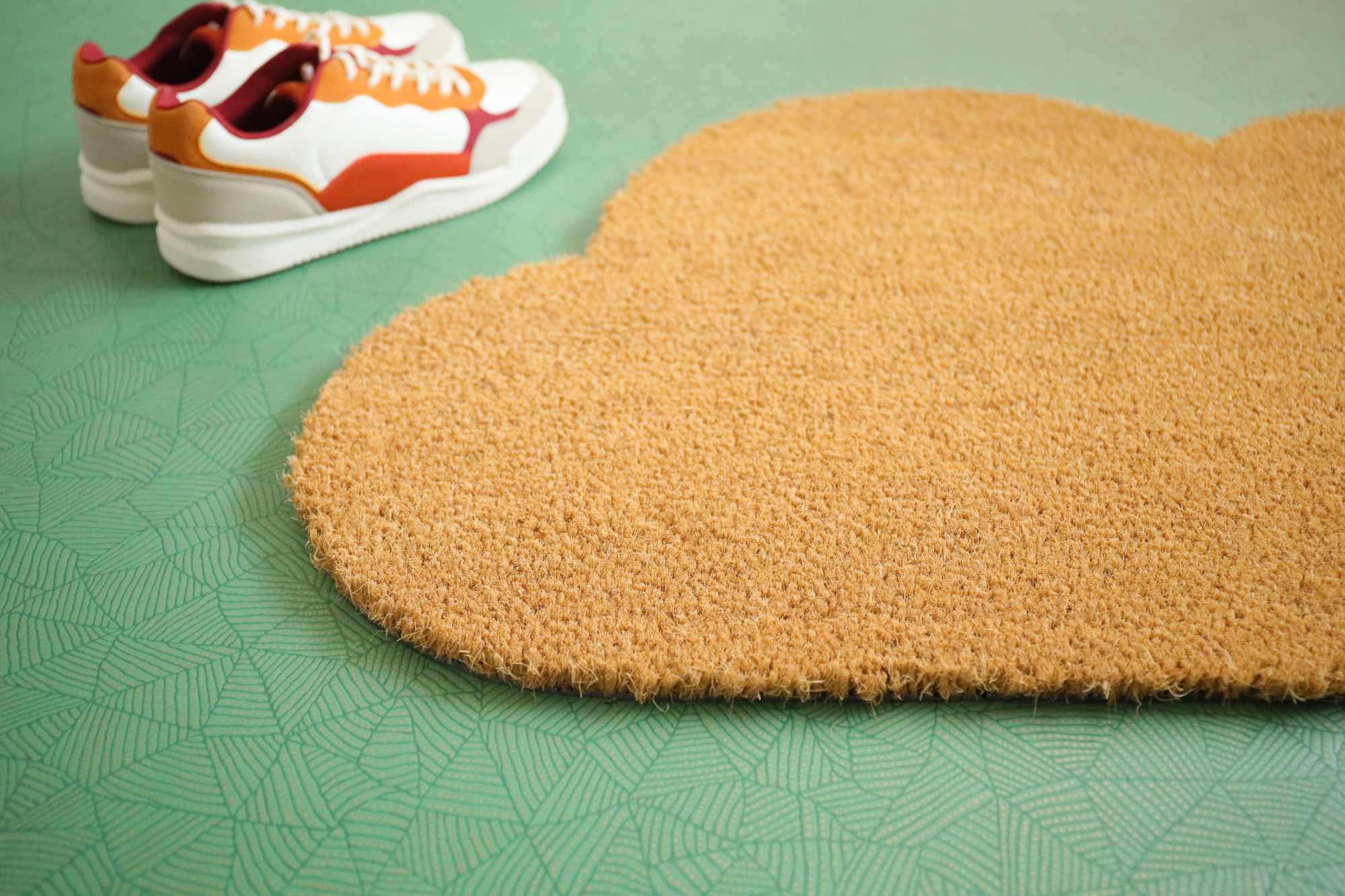 Tapis d'entrée déco Nuage - Fibre de Coco 17mm - Écru pour personnaliser une entrée avec une note douce et ludique