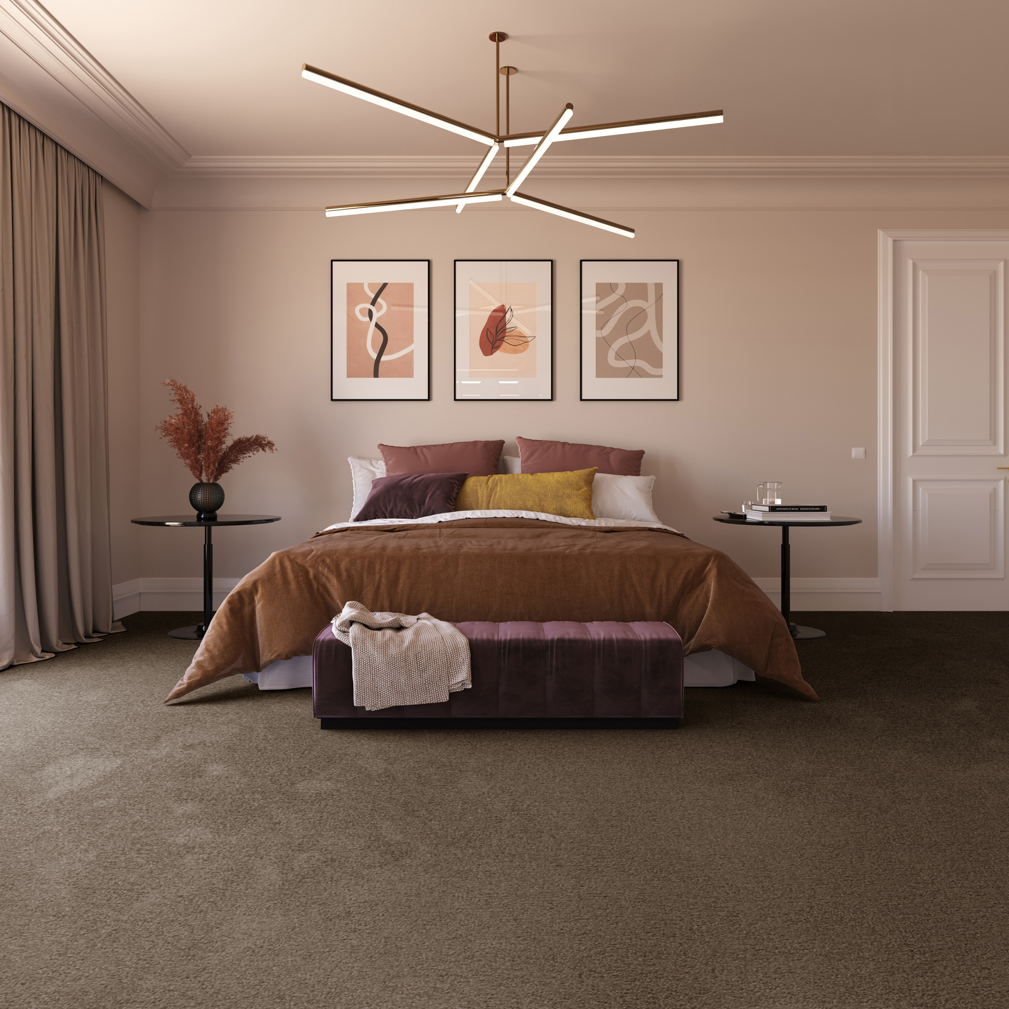 Moquette - Palace - Marron tonka - chambre