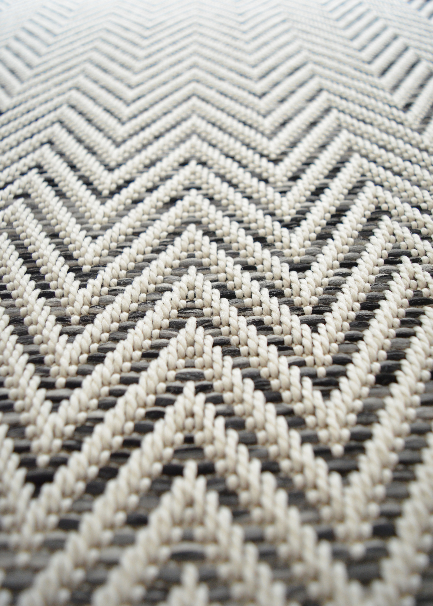 Moquette Tissé plat Swing - Black and White - zoom