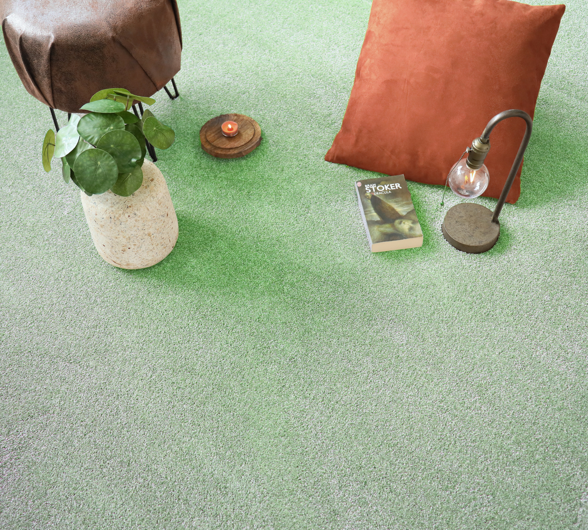 Moquette moelleuse - Émotion - Vert Céladon - chambre