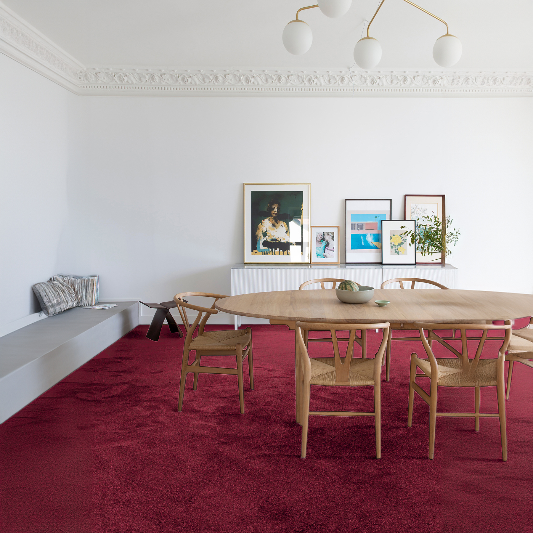 Moquette Smooth - Rouge antique - Salon