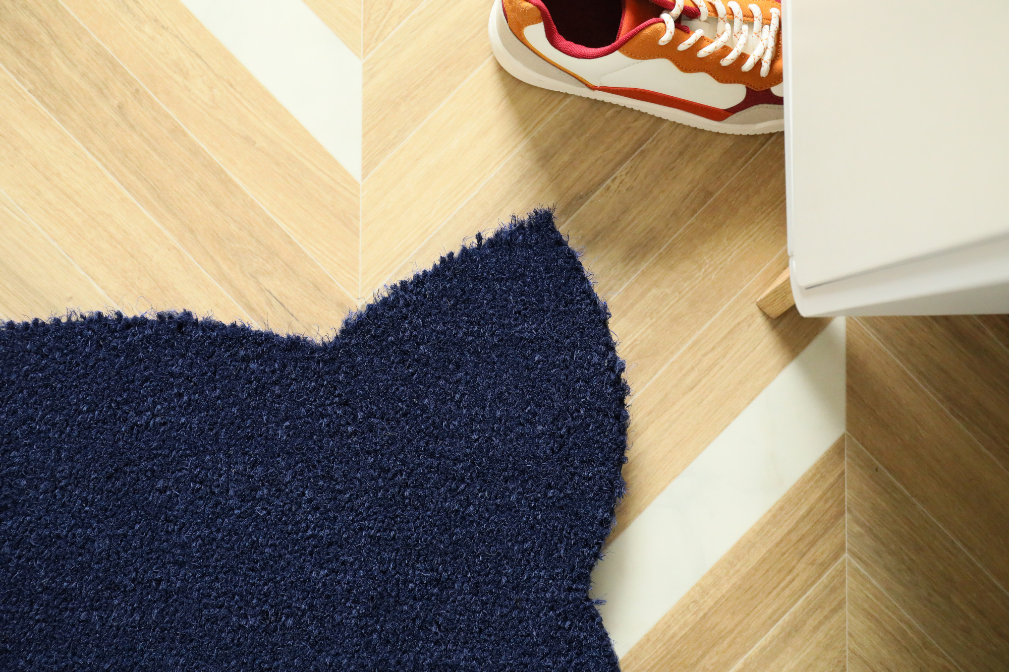 Tapis d’entrée déco Chat - Fibre de Coco 17mm - Bleu, paillasson de 17 mm d’épaisseur au coloris intense
