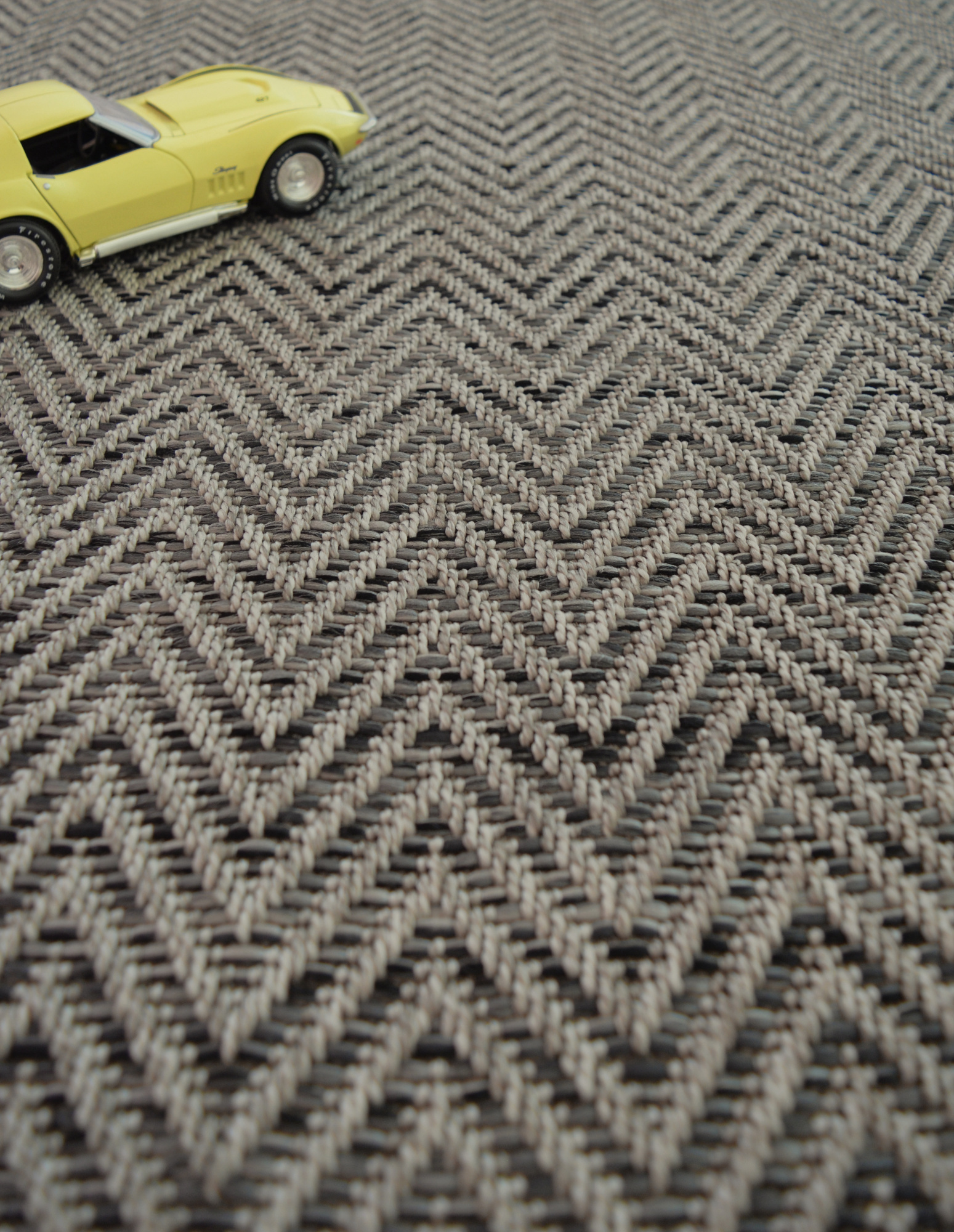 Moquette Tissé plat Swing - Black and Grey - Vue de face