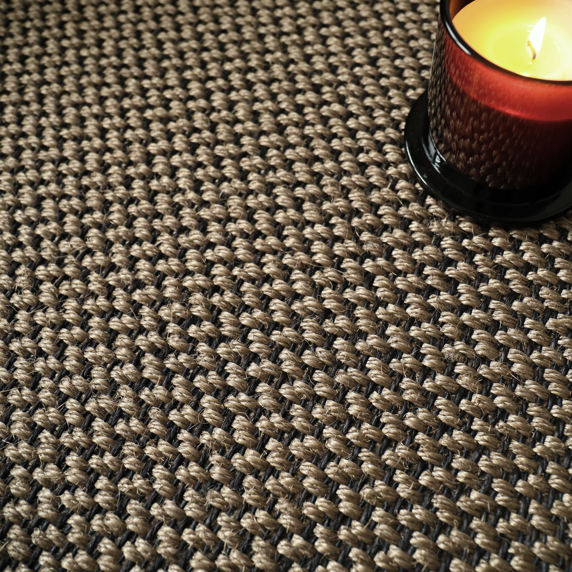 Sol Sisal - Grâce - Marron glacé cendré avec texture authentique et décoration douce inspirée des matières brutes