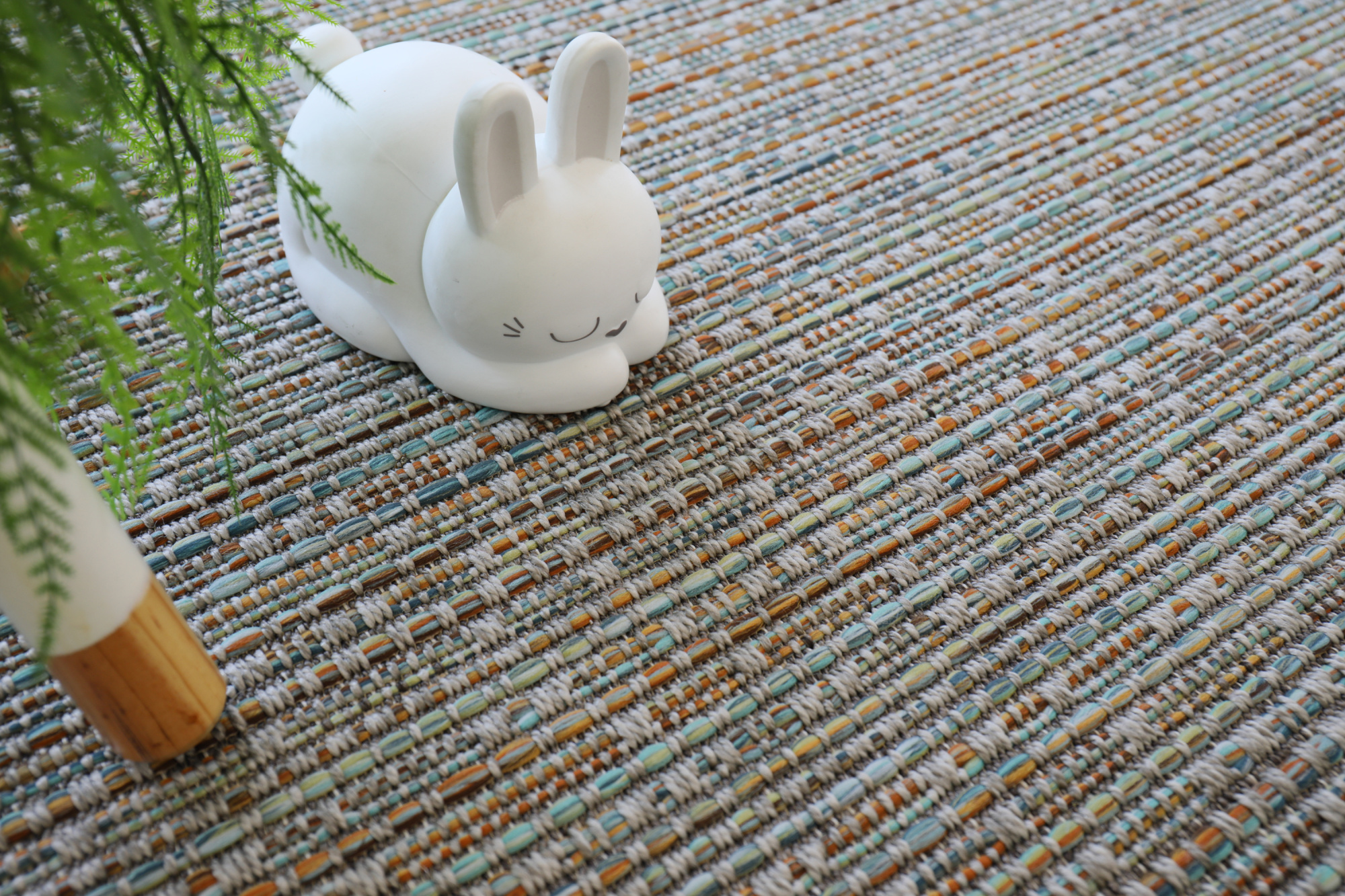 Moquette Tissé plat Designer océan - gros plan