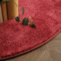 Tapis rond Dlicatesse rouge gourmand - Galon finesse rouge antique - vue de prs