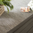 Tapis indoor outdoor tiss plat Designer grey and brown - Ganse expression gris organic - terrasse