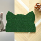 Tapis d’entrée déco Chat - Fibre de Coco 17mm - Vert pour créer un accueil frais et original dans la maison