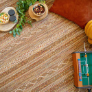 Tissé plat Salsa Épices, lignes graphiques et ambiance bohème contemporaine