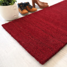 Paillasson brosse Fibre de coco 17 mm Rouge, tapis d’entrée coloré au style contemporain