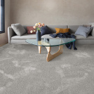 Moquette shaggy Glossy FusionBac gris urbain, surface douce et élégante pour intérieur cosy