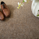 Tapis entrée antidérapant Beige, tapis de propreté en polypropylène avec relief côtelé élégant