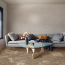Moquette shaggy Glossy FusionBac muscade, confort exceptionnel pour salon ou chambre