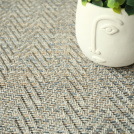 Moquette Tissé plat Swing - Natural and Blue