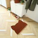 Tapis d’entrée déco Chat - Fibre de Coco 17mm - Rouille pour réchauffer une entrée avec une note déco terracotta