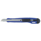 Cutter professionnel 9 mm autobloquant livré avec 2 lames de rechange dans le manche