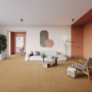 Moquette éco-conçue - Infini 17.5 - Camel - Salon