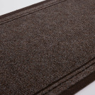 Tapis de passage Antidérapant au mètre - Brun, surface chinée aux tonalités chocolat et lignes décoratives en relief