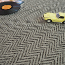 Moquette Tissé plat Swing - Black and Grey - chambre