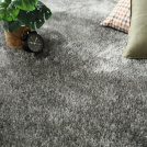 Moquette shaggy Glossy FusionBac Gris organic, texture dense aux nuances gris chiné naturelles
