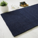Tapis d’entrée en fibre de coco bleu 17 mm, revêtement robuste au style moderne